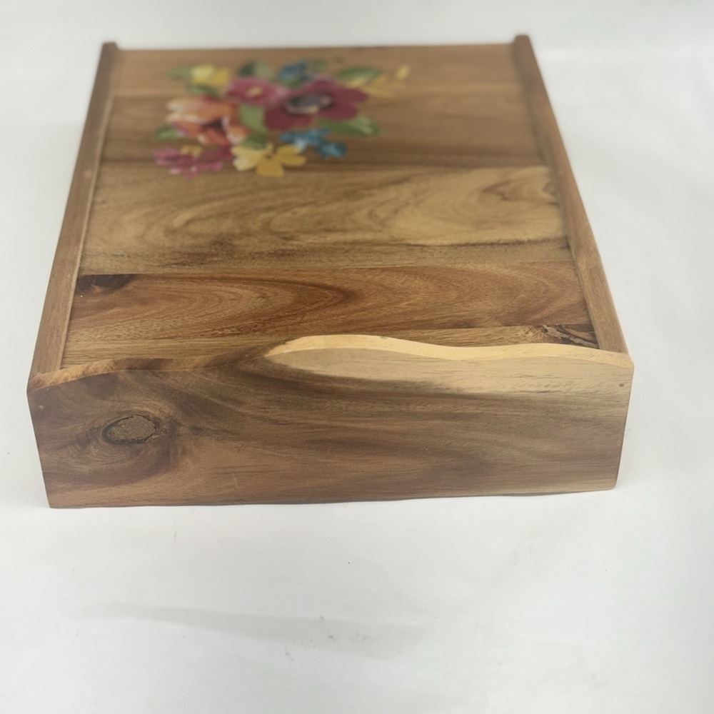 The Pioneer Woman Wildflower Whimsy 4-Compartment Wood Coffee Pod Organizer - Picture 4 of 7